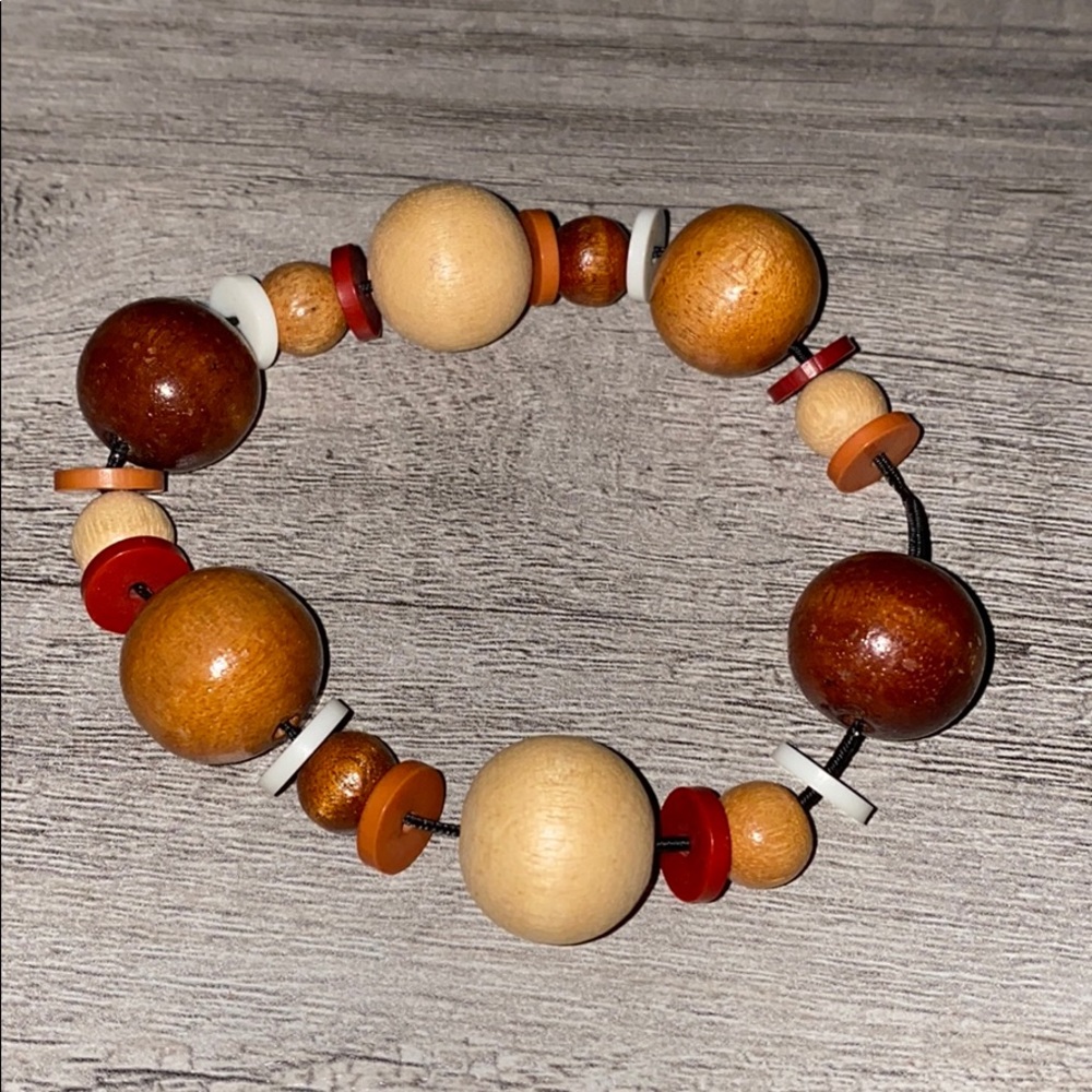 Wooden Bead Stretch Bracelet